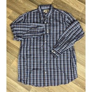 Duluth Trading Button Down Shirt Men’s XL Blue Plaid